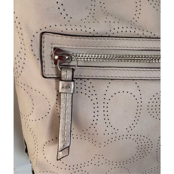 COACH - Signature Perforated Leather North/South Hobo Bag/Blush/Metallic Silver - Picture 14 of 16